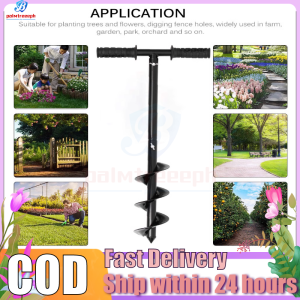 【Fast Delivery】Handheld Manual Digger Post Hole Drill Bit Spiral Garden Ground Auger 60CM