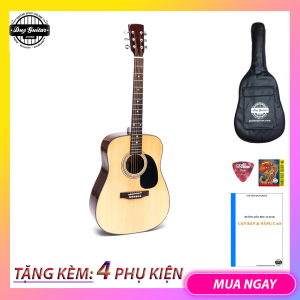 Đàn guitar acoustic dáng D model DD120 dòng ghitar đệm hát âm thanh vang tốt Duy Guitar Store chuyên đàn guitar giá tốt