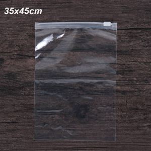 50PCS/Set Clear Portable Transparent Plastic Package Cloth Travel Storage Pouch Bag Zip Cloth Organizer Storage Bags