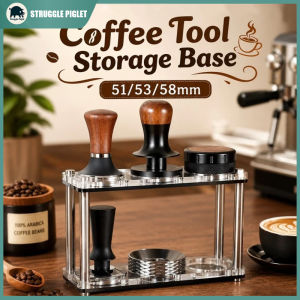 Espresso Tamper Stand Acrylic Double Layer Holder Non Slip Base Coffee Tool Organizer Barista Counter