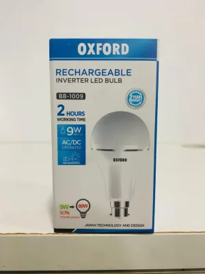 OXFORD LED BB-1009 9W RECHARGEABLE AC/DC INVERTER BULB EMERGENCY LED