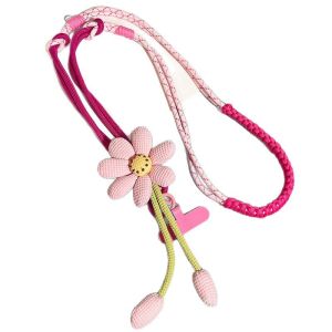 Oldlaiben Crossbody Phone Lanyard Handwoven Floral Adjustable Neck Strap Anti Lost Outdoor Durable Tali Telefon