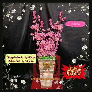BUNGA HIAS SAKURA (SUDAH SAMA POT) / BUNGA HIAS SAKURA / BUNGA SAKURA IMLEK / SAKURA ARTIFICIAL / BUNGA SAKURA PLASTIK / BSM6917