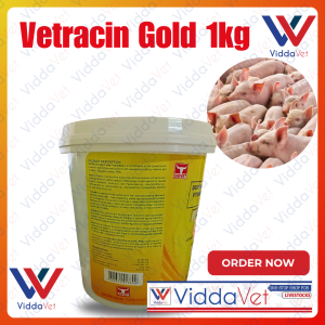 Vetracin Gold Viddavet Soluble Powder 1kl Vetracin gold powder 1 kg Vetracin gold with probiotic