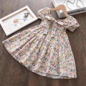 Bear Leader Rose Pink Plaid Bow Dress Elegant Lolita Child Big Girls Midi Dress Children Dresses Teens Party Princess Sundress2026