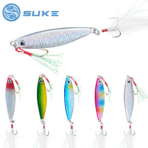 HOT Suke 3D Eyes Lifelike Fishing Lure 7g Pencil Popper Lures Wobbler Artificial Hard Bait with Hooks Ring