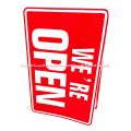 Sorry We're Closed Yes We' re Open Sign Paper Kertas Penanda Toko Tutup Warna Merah Plang Pengumuman Buka Tutup Close Opened. 