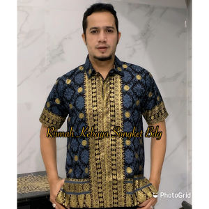 (BISA COD)KEMEJA MOTIF ANISA  SONGKET  PRINTING PABRIK PREMIUM FULL PURING KANCING MEWAH ADA TANGAN PENDEK DAN PANJANG REAL PIC UNTUK COUPLE ANISA / BATIK JUPRI / GALLERYKEBAYA/ RUMAH SONGKET BANDUNG / KEMEJA SONGKET