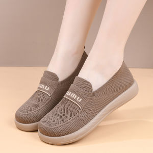 Free Shipping Knitted WomenS Shoes 2026 Spring Collection: Warm Breathable Mesh Shoes Shallow-Toe Lightweight Flats Soft-Soled Non-Slip Comfortable And Perfect For Mothers