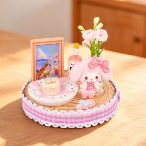 Kuromi DIY Miniature Landscape Ornament Kit Kids Educational Toy Cute Resin Desktop Decoration