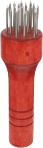 1Pc Household Meat Tenderizer Tool Needle Meat Pounding Machine for Kitchen Ergonomic Non Skid Handle MeatLoosening Device for Steak Red Handle Design