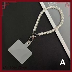 [The Cici Shop] สายคล้องโทรศัพท์มือถือแบบพกพาสำหรับเคสโทรศัพท์ สายคล้องคอประดับมุกสายคล้องป้องกันการสูญหาย