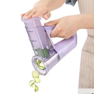 HOUCHU STUDIO Cordless Electric Vegetable Slicer Handheld Rechargeable Electric Food Processor Kitchen Tools Plastic Multifunctional Vegetable Cutter For Fruits