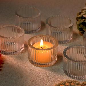 Glass Candle Holder tealight candle holder Home décor ornament candle holder Romantic Candlelight Dinner Aromatherapy glass candle holder cup