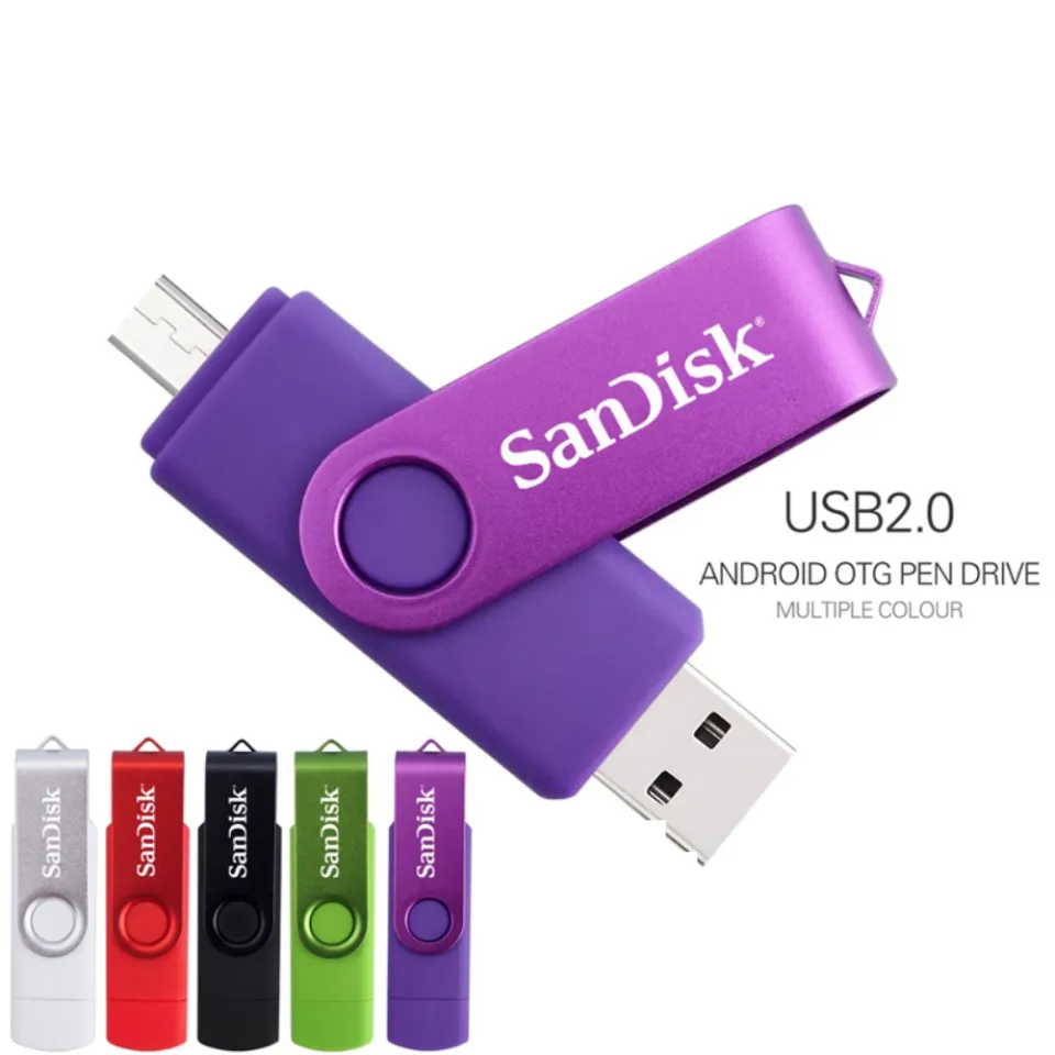 ♋【Philippine Delivery】Sandisk OTG 2 Em 1 Micro USB Flash Drive