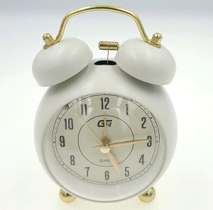 [SG SHOP SELLER] Mini 3 Inch Twin Bell Loud Vintage Analog Alarm Clock with Light Function
