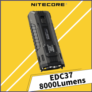 NITECORE EDC37 Ultimate Tactical EDC Flashight 8000 Lumens 18W USB-C Rechargeable Troch Light Built-in 8000mAh Li-ion Battery