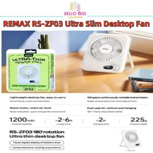 REMAX RS-ZF03 Ultra Slim Portable Desktop Fan