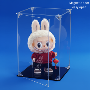 Acrylic Display Box for Pop Mart Nendoroid Labubu & Model Cars transparent dust-proof storage