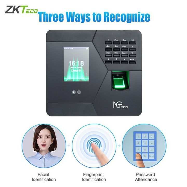 ZKTeco Biometric Face And Fingerprint Recognition Attendance Time ...