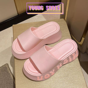 Youngshoesรองเท้าแตะพื้นหนาแฟชั่นใหม่สำหรับผู้หญิง สูง 7 ซม. วัสดุ EVA น้ำหนักเบา