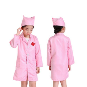 Doctor Costume Nurse For Kids Career Guidance Costume For Kids Nurse Costume For Kids Boys And Girls Cosplay Overall White Gown Nurse Uniform Toy Family Game