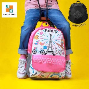 Inficlo SGT 935 - Tas Sekolah Ransel Backpack Anak Perempuan TK SD SMP Plus Raincover