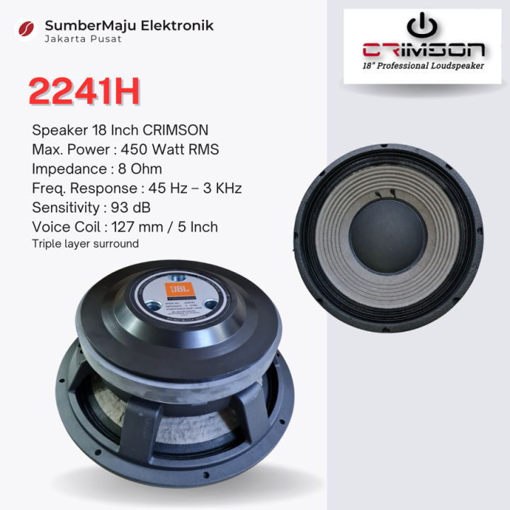 2241h Speaker Jbl 2241 Speaker Komponen Woofer Crimson 2241h 2241