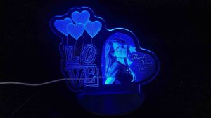[HCM] Đèn Ngủ Led Khắc Hình Ảnh - Đèn Led 7 màu khắc hình chân dung - Quà tặng người yêu Quà tặng kỷ niệm