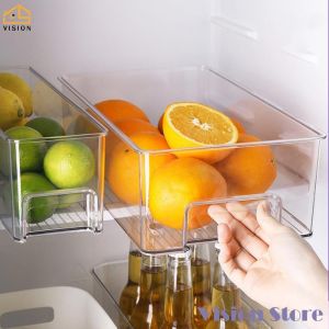 Vision Transparent Refrigerator Storage Box Kitchen Fruit and Vegetable Storage Box Drawer Plastic Refrigerator Fresh-keeping Box