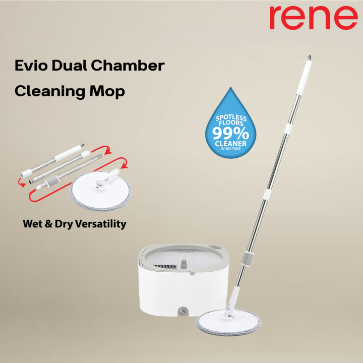 [2025 Most Popular Mop] Rene Evio Dual Mop Set | The Clean Water Spin ...