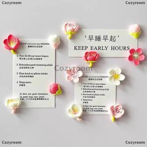 [COD] Cozyroom 12pcs Creative Whiteboard Cartoon Magnetic Sticker Fridge Magnet Pink Flower Resin Decorative Refrigerator Magnets