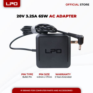 LPO Laptop Charger 20V 3.25A 4.0mm x 1.7mm Square Type Compatible for Lenovo Ideapad 310 310-14IKB 310-15ISK 310 Touch