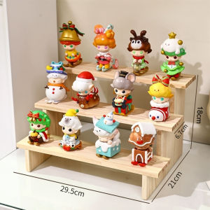 3/4/5 Layers Ladder Rack Solid Wood Jewelry Display Racks Plant Dessert Wooden Storage Shelf Indoor