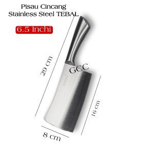 Leoshop888 Pisau Koki Cincang Daging Tulang Stainless Tebal Super Tajam 6.5 Inchi Pisau Cacah Tajam