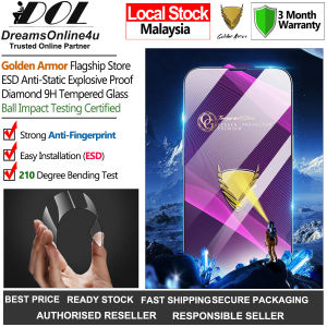 Golden Armor OG Anti-Static ESD 9H Anti-fingerprint Tempered Glass Protector SAMSUNG A06 A34 A35 A54 A55 5G