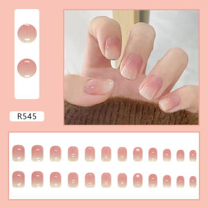 【With Glue】24pcs Butterfly Fake Nails Set Long Nails Nail Beauty Wear Manicure DIY Nail Art Artificial Nails Art Kit Multi Choices