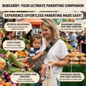 Baby Carrier Baby Sling Carrier Infant Carrier Adjustable Breathable Crossbody Design Hands Free Support Lightweight Shoulder Carrier for Baby Toddler