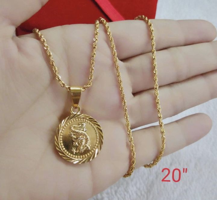 18k deals dragon pendant