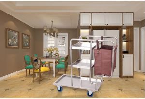 รถเข็นแม่บ้าน รถเข็นสแตนเลส ใส่อุปกรณ์ทำความสะอาจ รุ่นZB-D3633📢 มีพร้อมส่ง