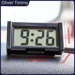 [Oliver Timmy] Mini Car Dashboard Digital Clock Vehicle Self-Adhesive With LCD Time Day Display