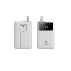 WANKEI LENTIVEN 10000mAh Powerbank Fast Charging With Cable Type C Ios Led Display Garansi 1 Tahun CW481