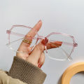 Kacamata Anti Radiasi Lensa Square Replaceable Besar Frame Transparan Kacamata Pelindung UV400 Untuk Pria Dan Wanita AR 001. 
