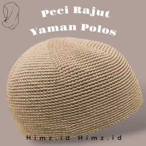 Peci Rajut Handmade Polosan Peci Perlengkapan sholat