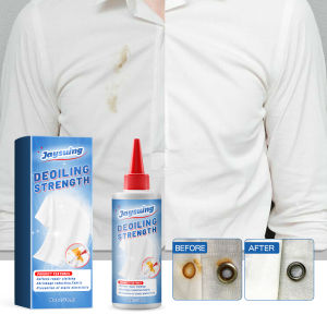 Jaysuing Fabric Stain Remover Clothes Stain Cleaner Deoiling Spray Removes Oil Grease Sweat Blood Stains Yellow Spots For Cotton Polyester Nylon Daily Laundry Care 100ml
