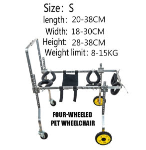 2 Wheels Adjustable Pet Dog Injured Wheelchair Walk For Disabled Cats Puppy Kittens Carts/SH133