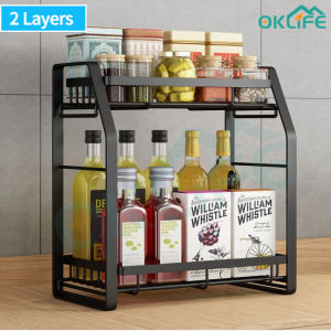 [OKLIFE. SG]Kitchenware Holder Table Top Organizer Kitchen Condiment Rack  Spice Rack Seasoning Rack