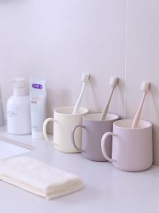 Fasola Mouthwash Cup for Home Use High-Value Toothbrush Cup for Couples and Family of Three Simple Toothbrush Holder for Washing and Brushing Teeth [ Free Shipping ]