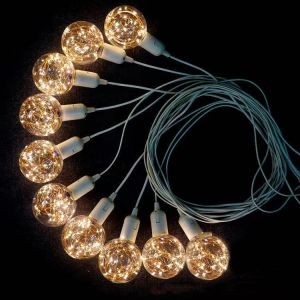 Creative Wedding Props Acrylic Tungsten Hanging String LED Lights Decorative Lamp Wedding Welcome Area Pendant Wedding Hall Hotel Decoration Lamps