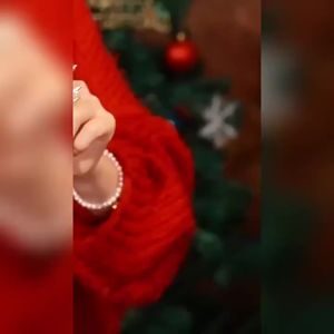 2026 Hot Sale [ Shipped from China ] Elegant and Luxurious Christmas Antler High Ponytail Bun Hair Clip with Tassels and Pearls B3